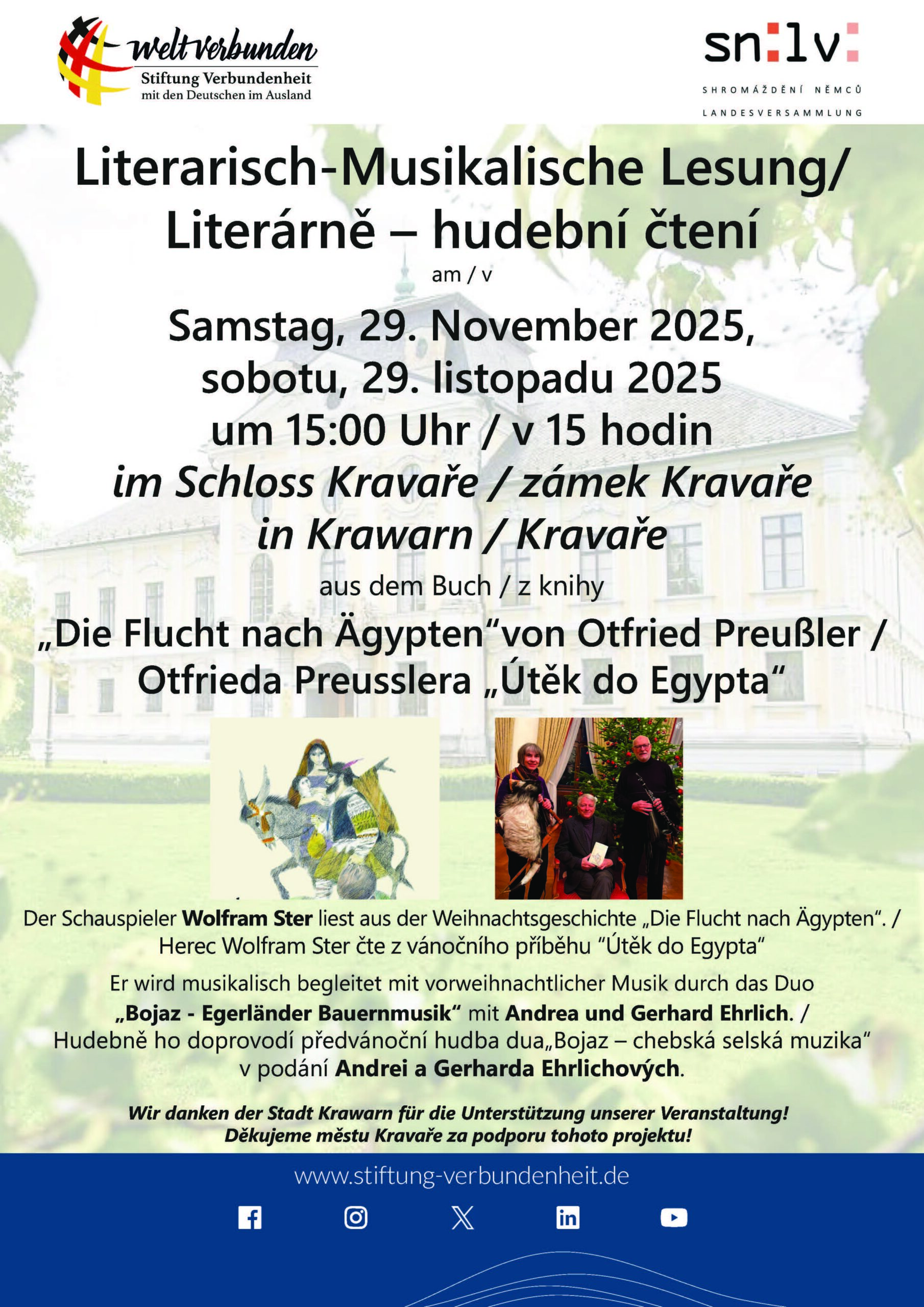 Literárně – hudební čtení Kravaře